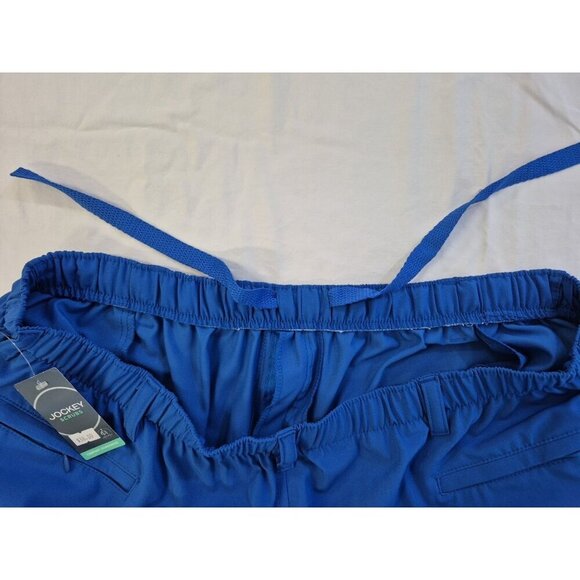 JOCKEY Unisex 2X Scrub Top & Bottom Set Wrinkle Resistant V-Neck Royal Blue - Picture 14 of 16